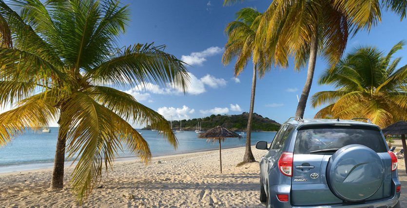 visit Antigua beaches by car